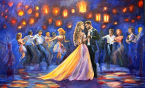 Wonder Woman's Wedding, live wedding painter, wedding artist