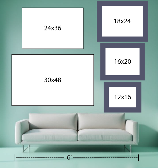 I Do Wedding Painting painting size comparison