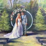 Brianna + Dallas wedding painting ND The Pines