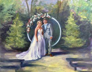Brianna + Dallas wedding painting ND The Pines