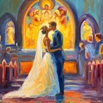 Stained Glass Wedding Painting